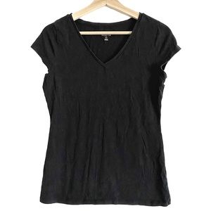 The Limited Black V-neck Short Sleeve Tee